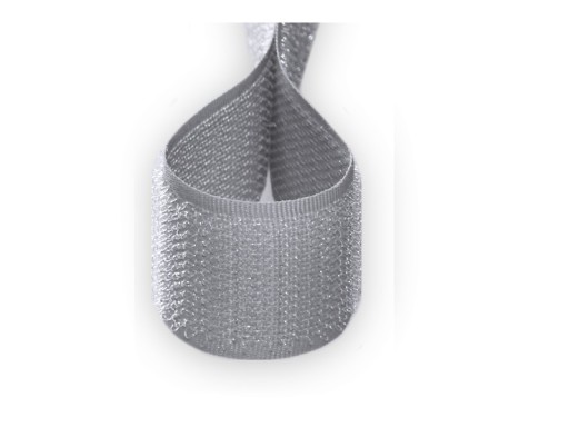 VELCRO PÁSKA OSTRÝ HÁČEK BEZ LEPIDLA 25MM GREY MB