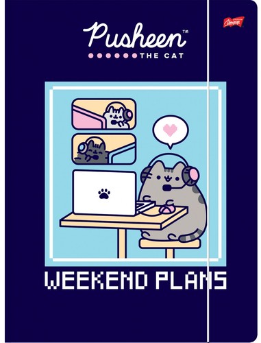 ŠKOLSKÝ BOX S GUMAČOU A4 MAČKA PUSHEEN - UNIPAP