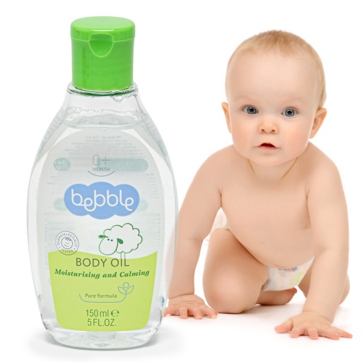 BEBBLE hydratačný TELOVÝ OLEJ pre bábätká na masáž 150 ml