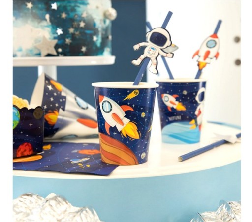 Slamky na pitie Space Rocket Star Ufo 8 ks