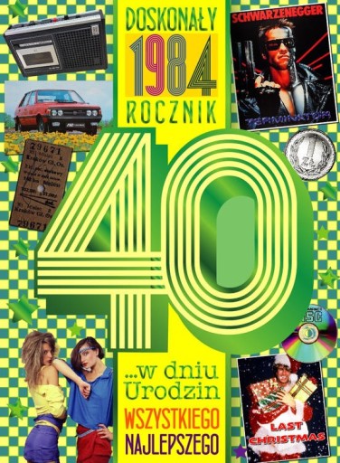 Karta k 40. narodeninám pre tých, ktorí sa narodili v roku 1984, extra darček k 40. narodeninám V106