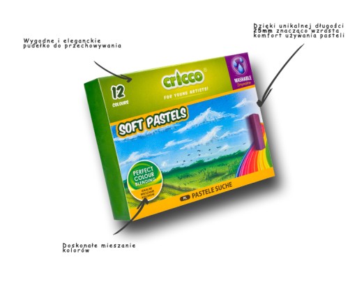 Cricco Dry Pastels 24 farieb pre deti