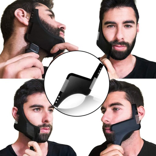 HREBEŇOVÁ ŠABLÓNA PRE STYLING brady a fúzov