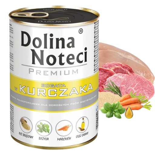 Dolina Noteci Prémiové mokré krmivo pre psov bohaté na kuracie mäso 400g
