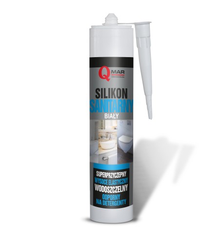 Qmar biely sanitárny silikón STOP PLESNI 300ml