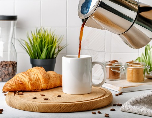 Hrnček Rita 300 ml Biely hrnček s uškom na kávu a čaj