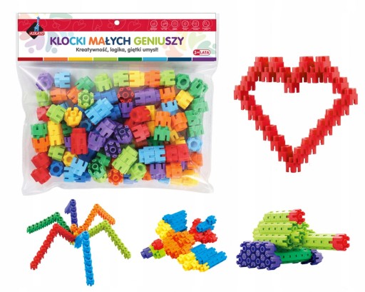 Bloky malých géniov, skrutky, 100 prvkov Askato