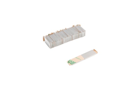 Neodymový tanierový magnet MPŁ 40x12x1 N38 s lepidlom 3M 1 kus