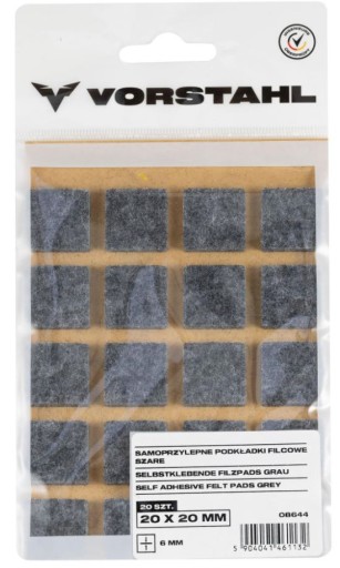 Samolepiace plstené podložky šedé 20x20mm balenie 20 ks - VORSTAHL