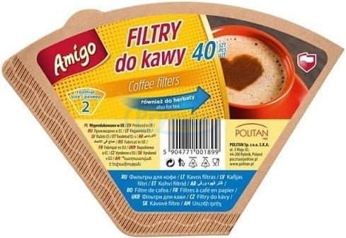 Kávové filtre (veľkosť 2) Amigo 40 ks