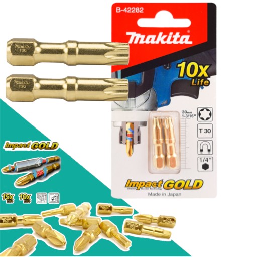 Bity Makita GOLD hrot T30 x 30mm B-42282 2 ks