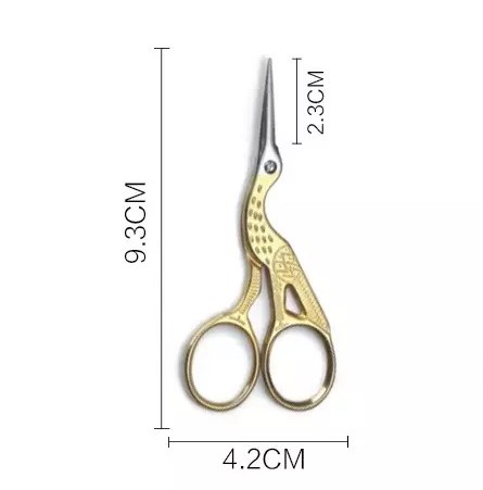 Pletacie nožnice zlatý žeriav na vyšívanie 9,3 cm