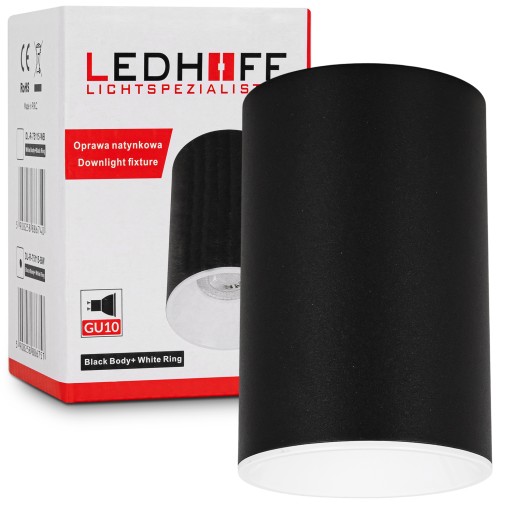 Prisadené stropné svietidlo HALOGEN GU10 Čierna biela LED BODOVÁ LAMPA