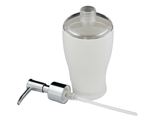 DÁVKOVAČ TEKUTÉHO MYDLA, biely, plastový, výška 20 cm