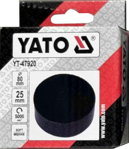 LEŠTIACA HUBKA YATO, PODLOŽKA NA MÄKKÝ VELCRO, 80mm