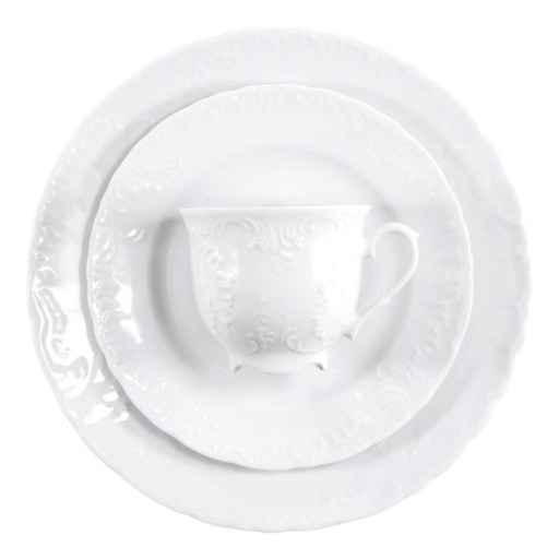 Pohár 330ml biely porcelán ROCOCO II. kvality ĆMIELÓW