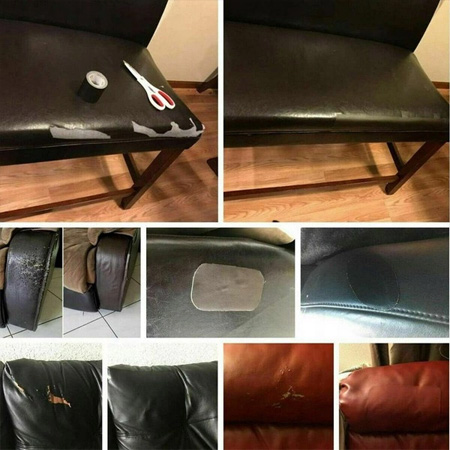 Opravná páska Emergency Leather na ekokožu - čierna - 5cm x 5m