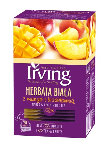 Irving biely čaj Mango s broskyňou