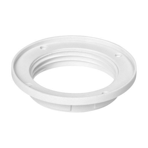 Maticový obojkový krúžok pre držiak lampy s veľkým závitom E-27 Biely