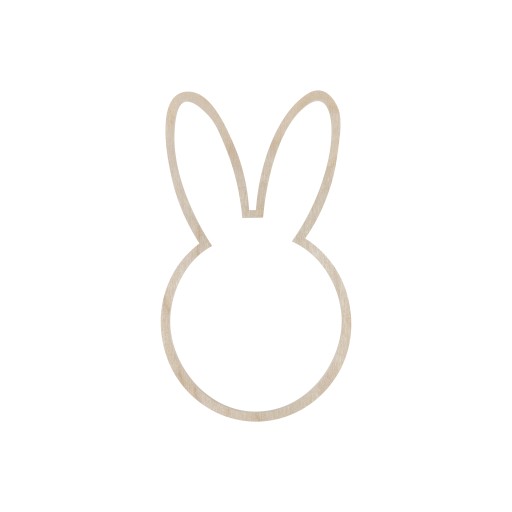 Drevená veľkonočná obruč Rabbit Bunny pre Macrame Dream Catcher