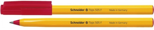 ČERVENÉ tradičné olejové guľôčkové pero SCHNEIDER TOPS 505F