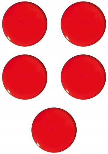 MAGNETY NA DOSKU, 5 kusov, 30mm, červený TETIS