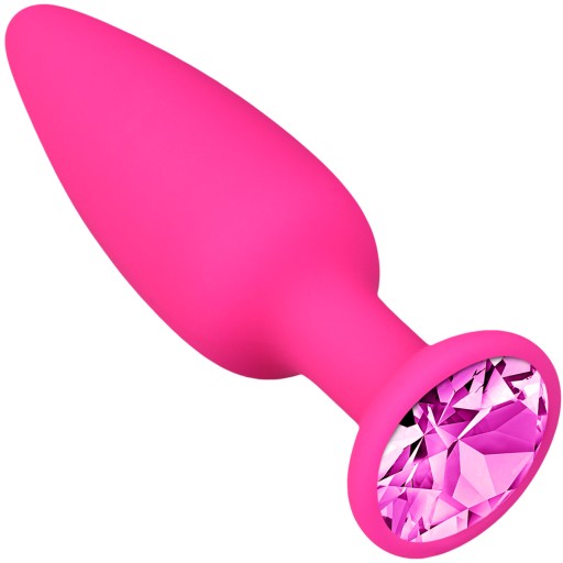 Silikónový análny kolík s kryštálom, sexuálny kolík