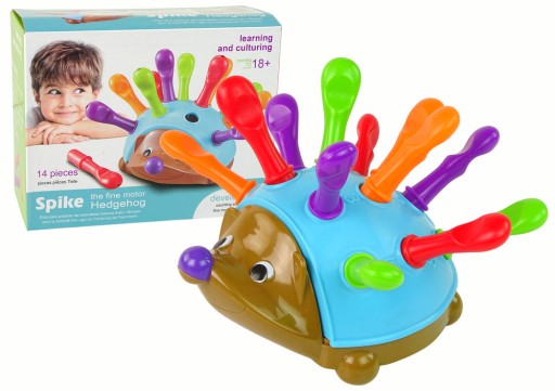Hedgehog Puzzle Modré farebné hroty