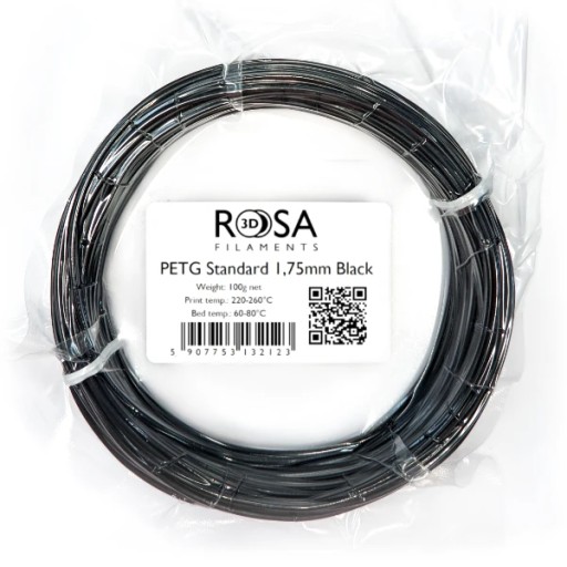 Filament PET-G Standard Rosa3D Black Black 100g
