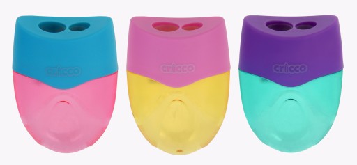 Brúska s nádobou, dvojitý hoblík, OVÁL, CRICCO pastel