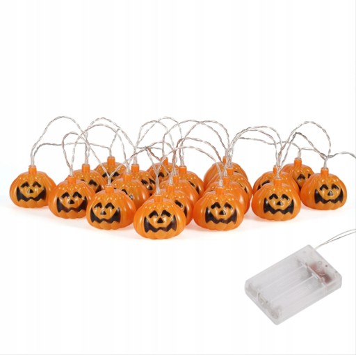 GARLANDOVÉ SVIETIDLÁ ŽIARENÉ TEKVICE 3M 20LED ZÁVISNÉ DUCHOVNÉ HALLOWEENSKÉ DEKORÁCIE