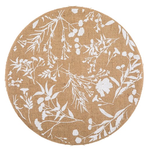 Stolová podložka z prírodnej juty, okrúhla, Altom Design Łąka, 38 cm