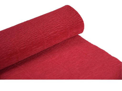 Krepový papier, TALIANSKY CRIPPED Papier hodvábny, červený 180g Krep č. 589 ČERVENÁ krvavo červená