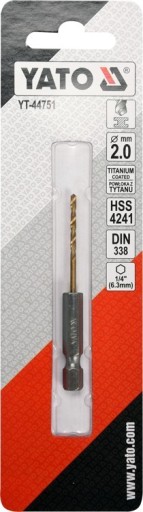 VRTÁK DO KOVU HSS-TiN 2,0 mm HEX YT-44751 YATO