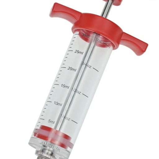Striekačka na nakladanie, postrek mäsa s marinádou 30ml, INJEKTOR S 2 IHLAMI