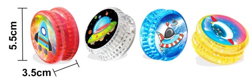 VEĽKÉ SVIETIACE YO-YO JOJO VESMÍRNE UFO RAKETY MIX 5526