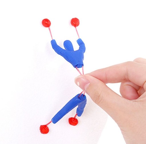 Sticky CLIMBERS padajúce z okna steny Muž hrá