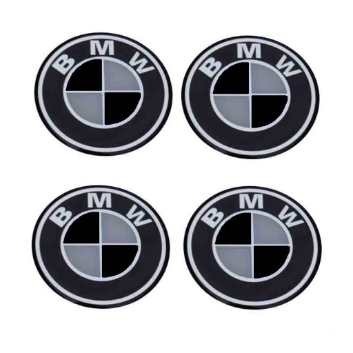 70mm znak BMW na ČIERNEJ puklici, 7cm