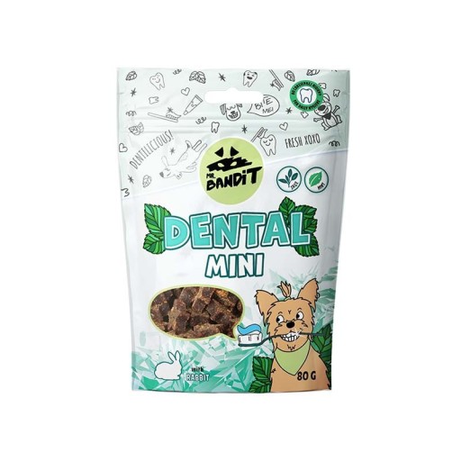 Pes ošetruje ústnu hygienu p. Bandit Dental Mini 80g