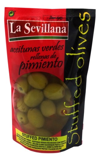 Zelené olivy plnené paprikou 170 g LaSevillan