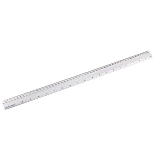 HLINÍKOVÉ kovové pravítko, 50 cm, palce