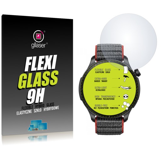 Hybridné sklo Glaser FlexiGlass 9H pre Amazfit GTR 4 / nerozbije sa
