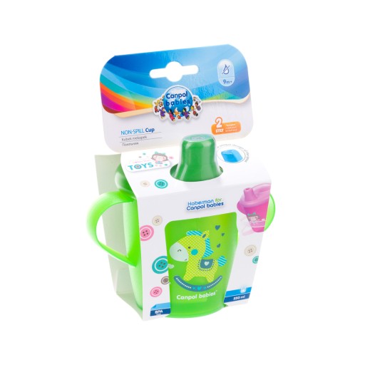Nevylievateľná šálka s rúčkami + tvrdý výtok, 250 ml