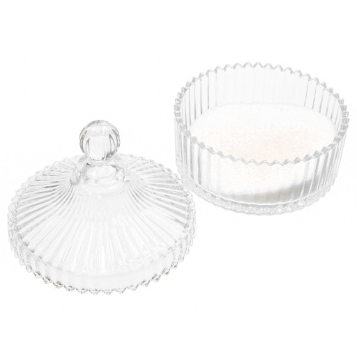 MISKA NA CUKOR, veľká 550 ml, sklenená nádoba na cukor, elegantná do kuchyne