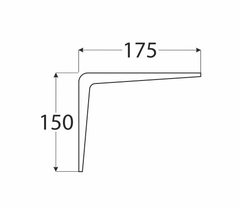 Podpera police WS175 hnedá 175x150 mm