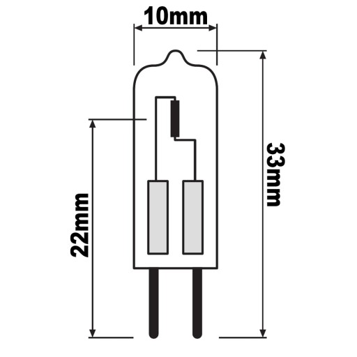 2x Halogénová KAPSULOVÁ žiarovka G4 10W 12V OSRAM