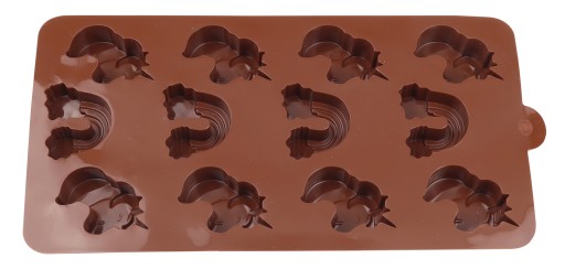 SILIKÓNOVÁ MOLOVÁ FORMA ČOKOLÁDOVÁ KOCKA PRALINE JEDNOROŽEC DÚHA