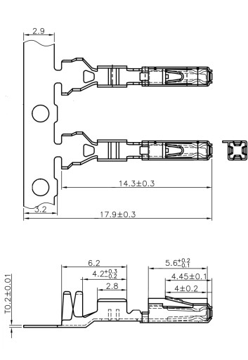 Konektory MQS / VW 000979009E / 10 ks