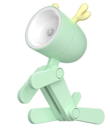 MALÁ NOČNÁ LAMPA NA BATÉRIU STOLNÁ LAMPA NA ČÍTANIE LAMPA ZELENÁ JELENKA