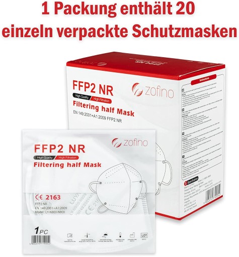 Protiprachová polomaska ZOFINO FFP2 NR